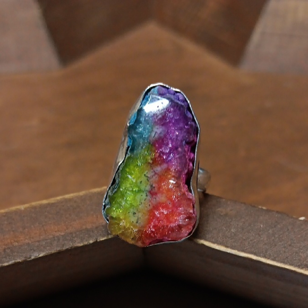 Hand Crafted Multicolor Statement Ring! One of a kind.